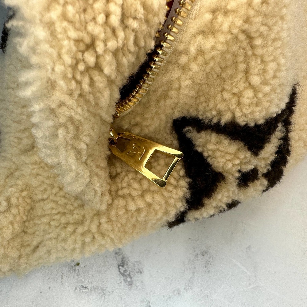 ❌❌ Louis Vuitton Teddy bumbag Monogram waist crossbody LV shearling fur bum bag - Picture 15 of 16